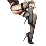 Fishnet Thigh High w Back Seam