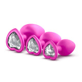 Luxe Bling Plugs Training Kit Pink With White Gems