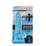 Luke 7.5in Glow in the Dark Dildo w Balls Blue