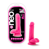 Neo Elite 6in Silicone Dual Density Cock with Balls Neon Green