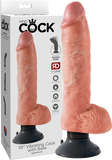 10" Vibrating Cock With Balls (Flesh)