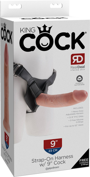 Strap On Harness With 9" Cock (Flesh)