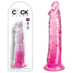 King Cock Clear 8'' Cock - Pink