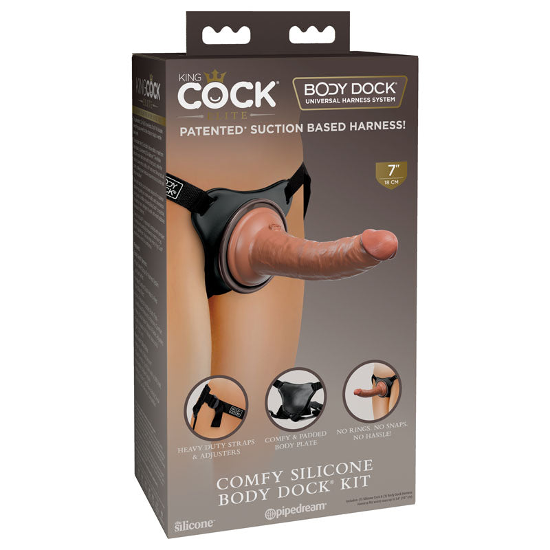 King Cock Elite Comfy Silicone Body Dock Kit